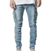 Moda Calças De Jeans Skinny Homens Calças de Pinço Casual Calças Jeans Homens Jogger Denim Calças Ropa Hombre Casual Denim Calças Jeans 211008