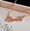 Nieuwe Mode Luxe Goud-Kleur Koningin Kroon Collier Zirkoon Kristal Kettingen Vrouwen Mode-sieraden Verjaardagscadeau Geschenken