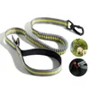 Laisse de chien élastique mène la corde absorbant les chocs formation réfléchissante ceinture de sécurité de voiture pour animaux de compagnie pour chiens moyens et grands accessoires collier 211006