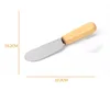 NOUVEAUCheese Outils Couteau Couteau À Beurre En Acier Inoxydable Avec Manche En Bois Spatule Bois Beurre-Fromage Dessert Confiture Épandeur Petit Déjeuner Outil RRA1087