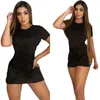 Designer New Women Mini Dress Short Sleeve SKirts Bodycon dresses Sexy Summer Clothing Plus size S-2XL black print miniskirt skinny packaged hip skirtss 4735