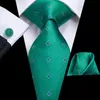 Bow Ties Green Dot Novelty Silk Wedding Tie For Men Handky Cufflink Gift Necktie Fashion Designer Business Party Dropshiping Hi-Tie Fred22