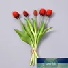 Jarning 5 Têtes Tulipe Fleur artificielle Véritable Touch Véritable Bouquet artificiel Faux fleur pour la décoration de mariage Flores Home Jardin Décor Factory Price Design Expert