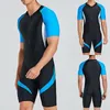 Muta intera da uomo 3mm Neoprene Shorty Muta Full Body Muta da sub Zip frontale per lo snorkeling Surf Nuoto Tuta