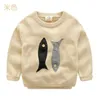 Spring Autumn Winter 2-10 Years Old Teenage Christmas Gift O-Neck Knitted School Child Cartoon Baby Kids Boys Sweaters 210701