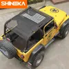 Shineka 커버 Jeep TJ 1997-2006 Top Sunshade 메쉬 자동차 커버 지붕 트렁크 UV 증명 보호 그물 Wrangler TJ