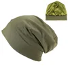 Elastik Pamuk Türban Şapka Düz Renkli Kadın Başörtüsü Bonnet İç Hijabs Kap Müslüman Kafa Sarar Femme Sargı Kimya Beanie/Kafatası Kapakları Oliv22