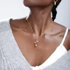 Designer Naszyjnik Luksusowa Biżuteria V Przyciągnij Bijoux Femme Collier Pink Gold Róża Kwiat Oświadczenie Kobiety Maxi Choker Boho Walentynki prezent