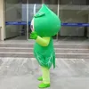 Costume de mascotte de pêche de fleur verte d'Halloween Top qualité Personnage de dessin animé Tenues Adultes Taille Noël Fête à thème en plein air Adultes Outfit Costume