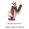 Gorro/caveira tampas de inverno urso urso novidade mulher quente feijs hat chapéu de lenço de lenço delm22