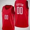 Tryckt anpassad DIY Design Basketball Jerseys Customization Team Uniforms Skriv ut Personliga Brev Namn och Nummer Mens Kvinnor Kids Ungdom Houston006