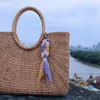 Keychains Hand-woven Keychain School Bag Pendant Creative Colorful Mermaid Rope Woven Ornaments Gift For Women Miri22