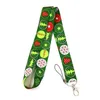 10 adet Merry Christmas Ağacı Moda Basit Zincir Boyun KIMLIK Kart Cep Telefonu USB Anahtar Kordon