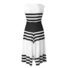 Jocoo Jolee Summer Women Dresses Fashion Stripe Sleeveless Round Neck Casual Dress Female Irregular Midi Party dresses 210719