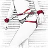 페티쉬 여자 성인 게임 섹스 의상 섹시한 의상 섹시한 PU 가죽 하네스 BDSM 속박 성적인 가터 벨트 조절 가능한 고딕 양식 펑크 액세서리 br302o