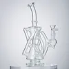 7 Buizen Glazen Bongs Hookahs Klein Bong Douchethead Perc 5mm Dikke Droog Herb Cyclone DAB RIGHT Clear Smoking Pipe Spinning Water Pipes Recycler Hookah Oil Rigs