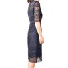 Aankomst High-end Zelfportret Jurk Dames Korte Mouw Runway Zomer Kant Jurken Vestidos 210520