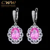 Boucles d'oreilles de luxe pour femmes, bijoux en forme de fleur, scintillants, ovales, en pierre CZ, avec micro pavé, zircone cubique, CZ254 210714