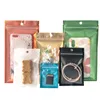 En sida Klar färgad återförslutbar Zip Mylar Bag Aluminium Folie Väskor Luktsäker Pouches Smycken Pack LX4558