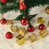 Juldekorationer 32st Ornaments Bollar Trummor Bells Baubles Tree Pendant Decor Wall Home