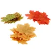 Couronnes de fleurs décoratives Orange/vert/jaune, guirlande artificielle en soie, feuilles d'automne pour décoration de jardin de mariage D, 100 pièces/ensemble