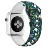 32 kleuren Kerst gedrukte siliconenband Iwatch -armbandbanden voor Apple Watch Series 7/6/5/4/3/2 SE 40 41 44 45 mm Watchband