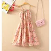 Frauen Spaghetti Strap Kleid Sommer Weibliche Druck Floral Vintage Ärmellose A-linie Boho Strand Weste Casual Lange Kleider 210423