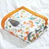 Baby Blankets born Soft 6 Layers Muslin Receiving for Beds Kids Children Summer Blanket Swaddle 29 Patterns 211105