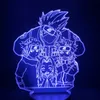 Anime 3d Naruto Uzumaki LED Night Light Team 7 Sasuke Kakashi Sakura Kids Dormitorio Nightlight Color Changing Touch Lamp6121237