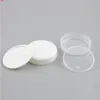 24 x 250g Biały Wyczyść Plastik PP Proszek Próbka Jar Case Makeup Cosmetic Travel Pusta Nail Art Jarjar