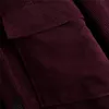 Vintage Corduroy Women Shirts Blusas Asymmetry Blouse Long Sleeve s Tops Blouses Female 210430