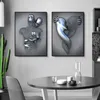 Pintura metal figura estátua arte canvas pintando pôsteres e impressões românticos de parede de parede decoração de sala de estar moderna decoração