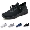 2022 Icke-varumärke löparskor för män Kvinnor Triple Black White Grey Blue Fashion Light Par Shoe Mens Trainers Sports Sneakers