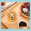 Kafferverktyg Drinkware Kitchen Dining Bar Home Garden Spring Tea Time Convenience Heart Hearthaped Stainless Herbal Infuser Spoon Fil