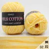 1 pc Leite de algodão fios tingiu cor bebê chapéu lenço de tricô lã suave confortável suéter crochet wholese y211129
