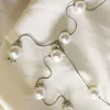 Femmes élégantes perle ceinture réglable chaîne en métal ceinture mode Simple mince maigre ceinture dame robe bijoux décoratifs