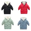 Winter Girls Down Jackor 3-10 år gammal Höst Mode Boys Warm Down Jacket Kids Hooded OuterWear Barn Coats Jackor 211023