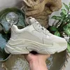 Mode Triple S Casual Shoes Paris 17FW Clear Sole Herr Dam Sneakers Cherry Bossom Powder Neon Grön Svart Vit Segel Vintage Lyx Desinger Sneakers