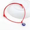 100 Stück verstellbare rote Wachs-Seil-Charm-Armbänder Lucky Eye Perlen Anhänger für Männer Ms Schmuck Geschenk