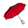 Folding Reverse Umbrella 52 Styles Double Layer Inverted Long Windproof Rain Car C-Hook Handle Umbrellas DH8966