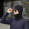 Warme Wintermütze für Herren, 2-teiliges Set, Windstopper, hält warme Mützen und Infinity-Schals für Männer