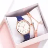 Montre-bracelets 2 PCS Set Femmes Regardez Soxy Simple Romantic Rose Gold Watch Femmes039s Wrist Shatch Loes Relogio Feminino Diamond 5592138