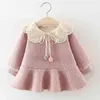 Bébé fille robe printemps né filles robes enfant en bas âge enfants costume plaid fraise patchwork vêtements doux 210429