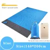 Coperta da picnic pieghevole per la natura Escursione all'aperto Attrezzatura da campeggio all'aperto Blu Arancione Beach Mat Antivento Picnic Mat 140x200cm 210x200cm Y0706