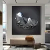 Dipinti Modern Metal Figure Statue Wall Art Canvas Painting Baby Sculpture Poster Print Picture for Living Room Interior Home Decor