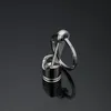 Creativity Car Engine Piston Style Silver Keychain Polished Chrome Creative Car Accessories Model Hot