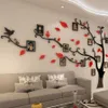 3D Acrylic Tree Po Frame Wall Stickers Crystal Mirror Stickers Paste On TV Background Wall DIY Family Po Frame Wall Decor 211021