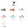 Shauna Classic Rimless Oval Sunglasses Mulheres Gradient Shades UV400