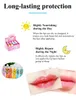 24pcs / lot 도매 귀여운 립스틱 왁스 과일 향기 립 밤 보습 메이크업 풀러 입술 광택 색상 매직 배트