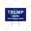 Sinal de jardim de Donald Trump 2024 com bandeira de jardim de estaca de metal